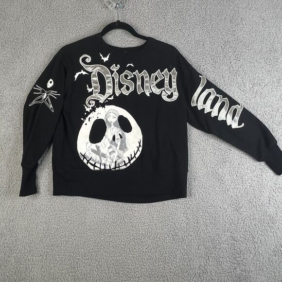 Jack Skellington Nightmare Before XMas Sweatshirt Women XS Crop Glow In The Dark - Picture 1 of 8